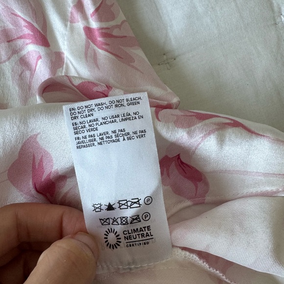 Reformation XS Parma Silk Maxi Dress in Swoon Pink White - Picture 12 of 14